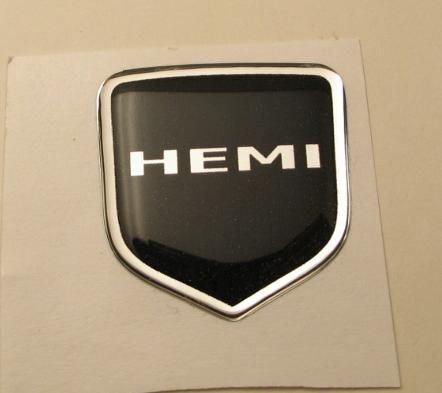 3D Black Hemi Steering Wheel Badge 05-10 Dodge Vehicles - Click Image to Close